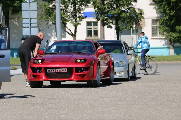 Yoshkar Ola Rusia Junio 2018 Exposición Automóviles Motocicletas Festival Summit — Foto de Stock