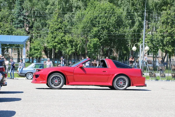 Yoshkar Ola Rusia Junio 2018 Exposición Automóviles Motocicletas Festival Summit — Foto de Stock