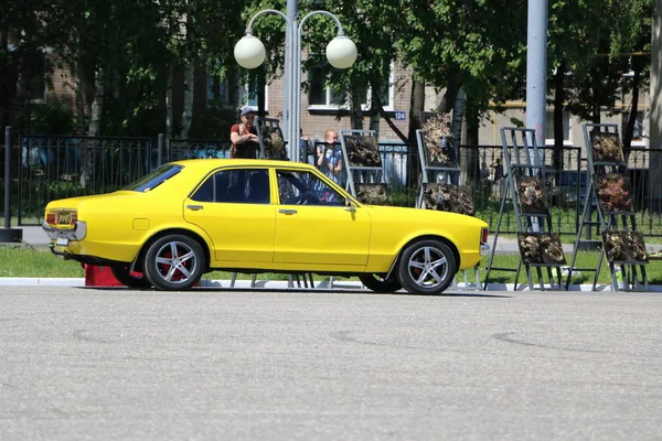 Yoshkar Ola Rusia Junio 2018 Exposición Automóviles Motocicletas Festival Summit — Foto de Stock