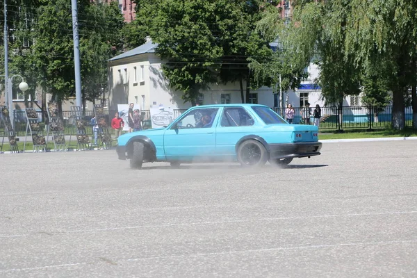 Yoshkar Ola Rusia Junio 2018 Exposición Automóviles Motocicletas Festival Summit — Foto de Stock