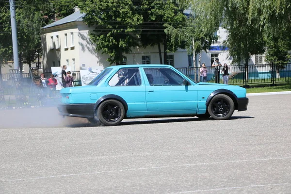 Yoshkar Ola Rusia Junio 2018 Exposición Automóviles Motocicletas Festival Summit — Foto de Stock