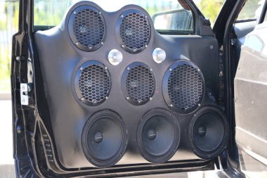 Yoshkar-Ola, Rusya Federasyonu, 17 Haziran 2018: Oto ve Motosiklet Fuarı - Festivali - Yo Zirvesi 2018 - Autosound