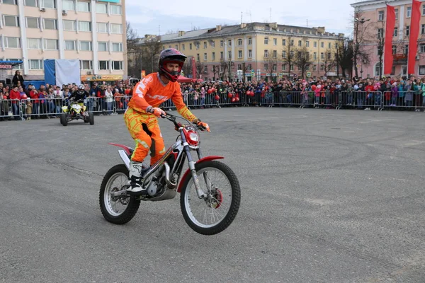 Yoshkar Ola Rusko Května 2018 Motoshow Centrálním Náměstí Města Triky — Stock fotografie