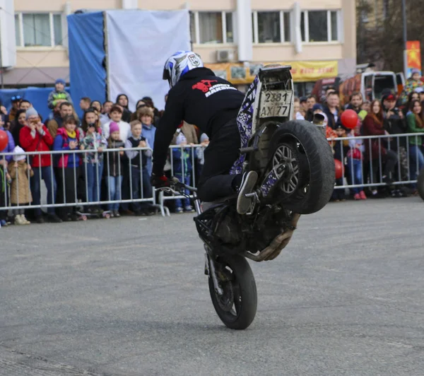 Yoshkar Ola Russia May 2018 Motoshow Central Square City Tricks — Stock Photo, Image