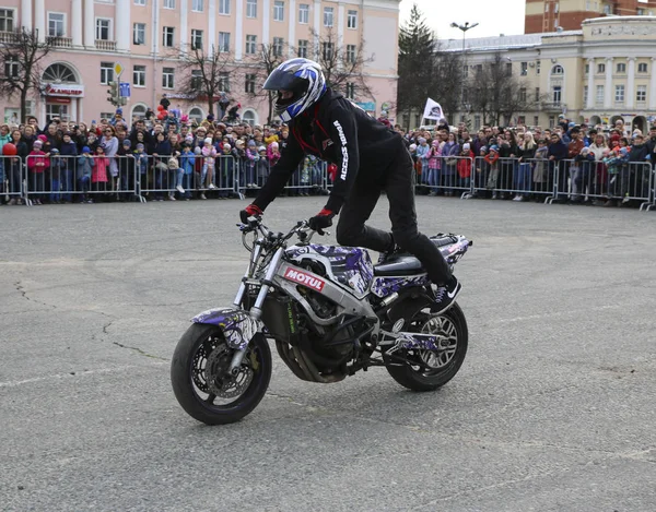 Yoshkar Ola Federacja Rosyjska Maja 2018 Motoshow Głównym Placu Miasta — Zdjęcie stockowe