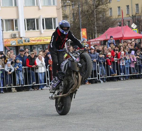 Yoshkar Ola Russia May 2018 Motoshow Central Square City Tricks — Stock Photo, Image