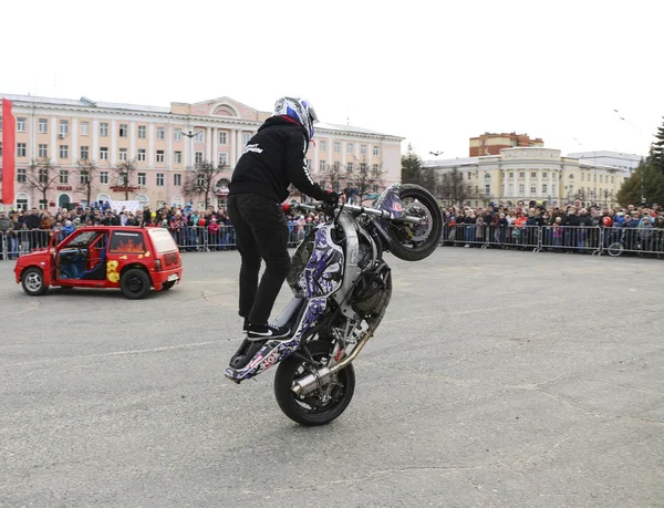 Yoshkar Ola Ryssland Maj 2018 Motoshow Vid Centrala Torget Staden — Stockfoto