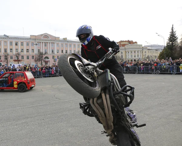 Yoshkar Ola Russia May 2018 Motoshow Central Square City Tricks — Stock Photo, Image