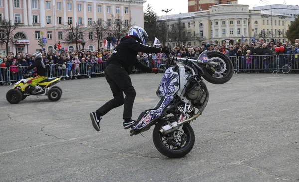 Yoshkar Ola Ryssland Maj 2018 Motoshow Vid Centrala Torget Staden — Stockfoto