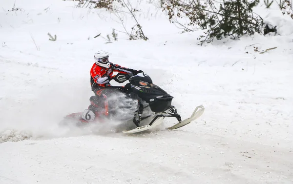 Volzhsk Russland Februar 2019 Russland Meisterschaft Cross Country Auf Schneemobilen — Stockfoto