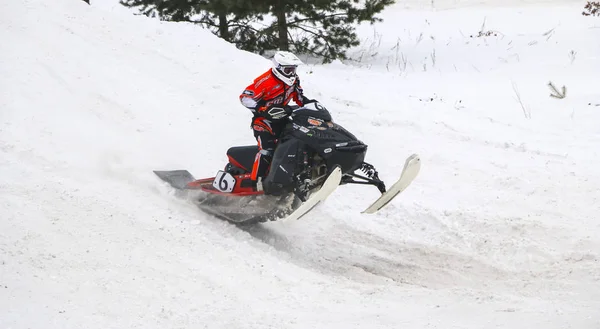 Volzhsk Rusia Febrero 2019 Campeonato Rusia Motos Nieve — Foto de Stock