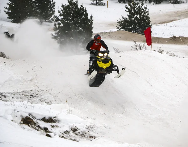 Volzhsk Rusia Febrero 2019 Campeonato Rusia Motos Nieve — Foto de Stock