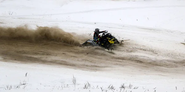 Volzhsk Rusia Febrero 2019 Campeonato Rusia Motos Nieve — Foto de Stock