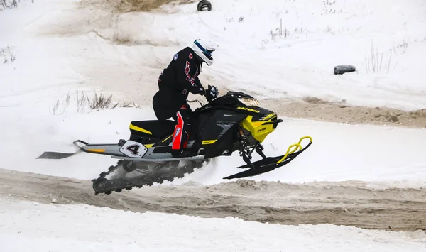 Volzhsk Rusia Febrero 2019 Campeonato Rusia Motos Nieve — Foto de Stock