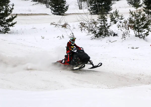 Volzhsk Russia February 2019 Championship Russia Cross Country Snowmobiles — Stock Photo, Image