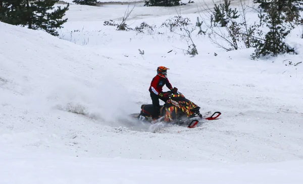 俄罗斯沃尔日斯克 2019年2月2日 俄罗斯在雪地车上越野锦标赛 — 图库照片