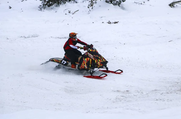 Volzhsk Russland Februar 2019 Russland Meisterschaft Cross Country Auf Schneemobilen — Stockfoto