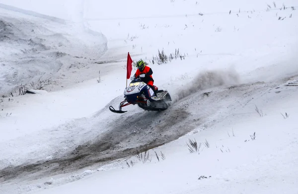 Volzhsk Rusko Únor 2019 Mistrovství Ruska Běžkách Skútrech — Stock fotografie