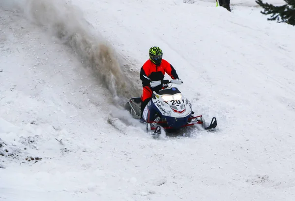 Volzhsk Russland Februar 2019 Russland Meisterschaft Cross Country Auf Schneemobilen — Stockfoto