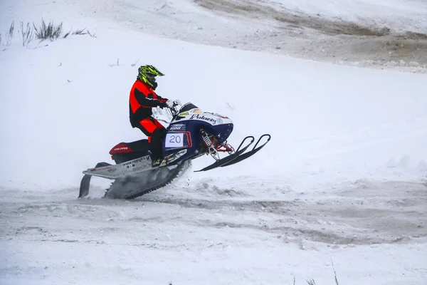 Volzhsk Rusia Febrero 2019 Campeonato Rusia Motos Nieve —  Fotos de Stock