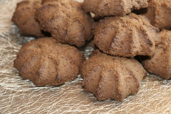 Хрустящее Шоколадное Печенье Вкусное Печенье Какао — стоковое фото