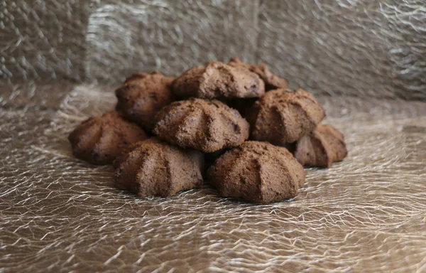 Шоколадное печенье. вкусное печенье с какао . — стоковое фото