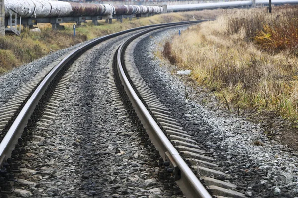 Järnvägen Industriområdet — Stockfoto