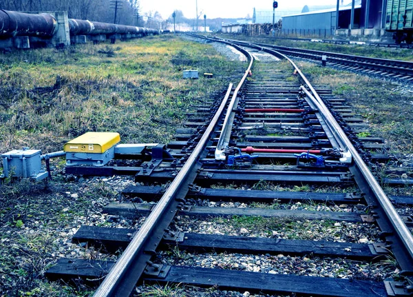 Järnvägen Industriområdet — Stockfoto