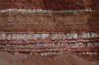  doku kil kil ocağı toprak jeolojik çalışma sonra yeraltı farklı katmanların.