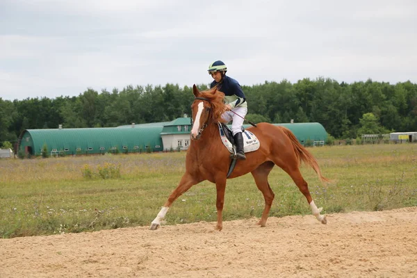 俄罗斯约什卡-奥拉, 2018年7月29日: 赛马和跳跃 — 图库照片