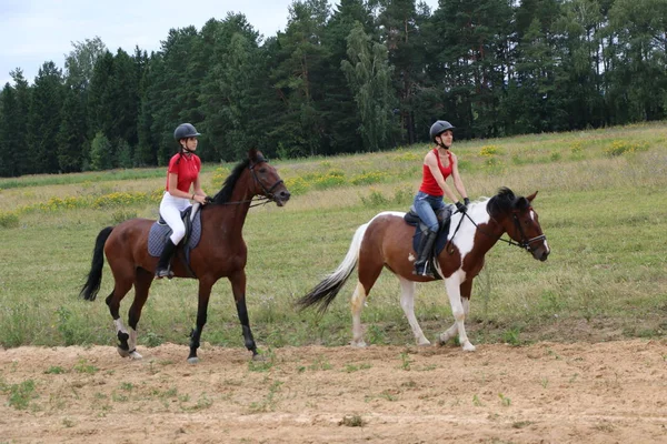 Yoshkar-Ola, RUSIA, 29 de julio de 2018: Carreras de caballos y saltos — Foto de Stock