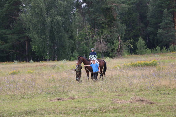 Йошкар-Ола, Россия, 29 июля 2018 года: Скачки и прыжки
 