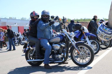 Kazan, Rusya, 26 Mayıs 2018: Motosiklet sezon açılışı - 