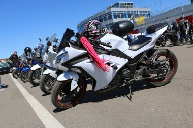 Kazan, Rusya, 26 Mayıs 2018: Motosiklet sezon açılışı - 