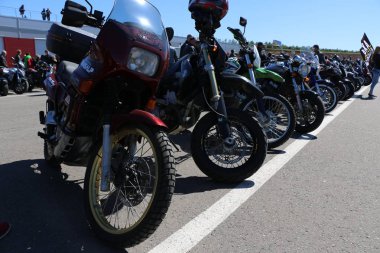 Kazan, Rusya, 26 Mayıs 2018: Motosiklet sezon açılışı - 
