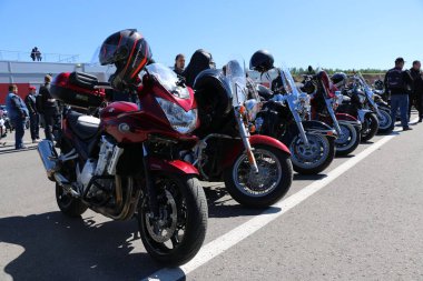 Kazan, Rusya, 26 Mayıs 2018: Motosiklet sezon açılışı - 