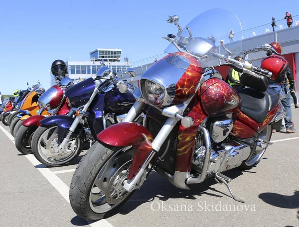 Kazan, Federacja Rosyjska, 26 maja 2018: Otwarcie sezonu motocyklowego - — Zdjęcie stockowe
