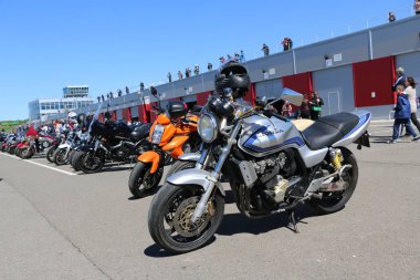 Kazan, Rusya, 26 Mayıs 2018: Motosiklet sezon açılışı - 