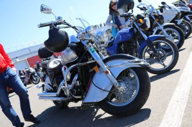 Kazan, Rusya, 26 Mayıs 2018: Motosiklet sezon açılışı - 