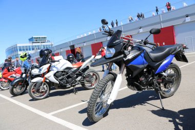 Kazan, Rusya, 26 Mayıs 2018: Motosiklet sezon açılışı - 