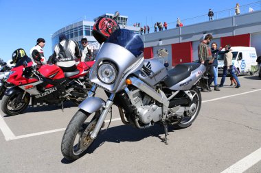 Kazan, Rusya, 26 Mayıs 2018: Motosiklet sezon açılışı - 