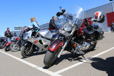 Kazan, Rusya, 26 Mayıs 2018: Motosiklet sezon açılışı - 