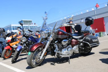 Kazan, Rusya, 26 Mayıs 2018: Motosiklet sezon açılışı - 