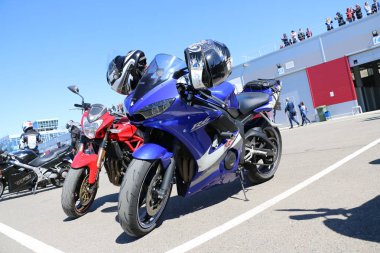 Kazan, Rusya, 26 Mayıs 2018: Motosiklet sezon açılışı - 