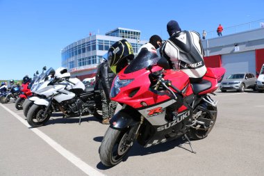 Kazan, Rusya, 26 Mayıs 2018: Motosiklet sezon açılışı - 