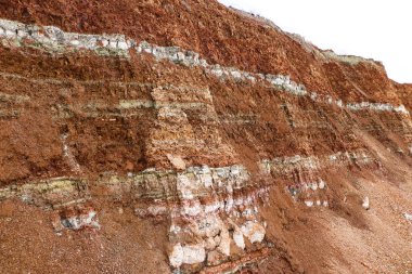  kil Ocağı kil yeraltı farklı katmanları doku