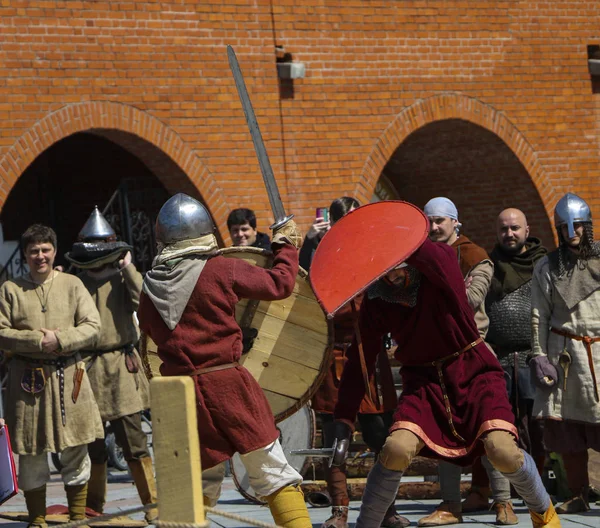 Yoshkar-Ola, Rosja, 25 maja 2019: festiwal historycznego re — Zdjęcie stockowe