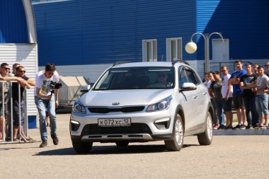 Yoshkar-Ola, Rusya, Haziran 02, 2019: Araba ve motor sergisi