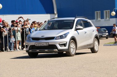 Yoshkar-Ola, Rusya, Haziran 02, 2019: Araba ve motor sergisi