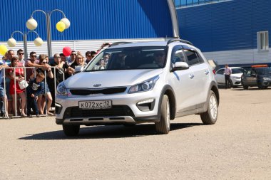 Yoshkar-Ola, Rusya, Haziran 02, 2019: Araba ve motor sergisi